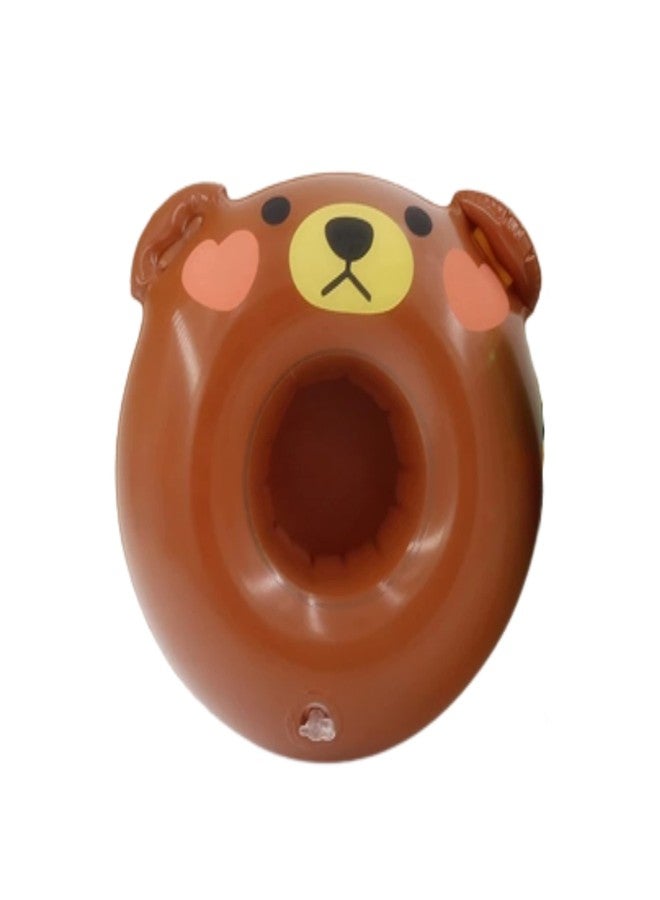 NYRWANA Bear Shape Drink Holders, Inflatable Pool Floats, Party 6Pc Drink Floats With Free Pump - Image 1
